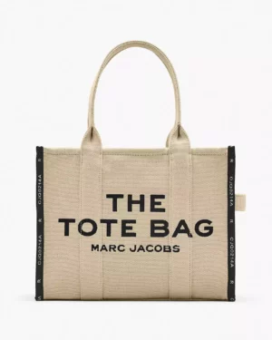 THE JACQUARD  LARGE TOTE BAG - Warm Sand
