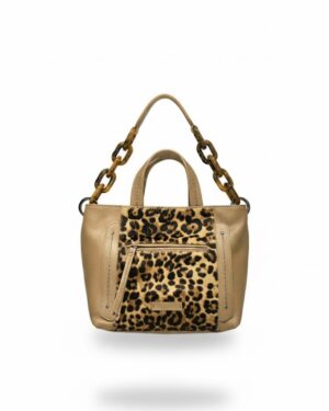 VISONA • Marylin Dalmata Latte bag - Pony Camel