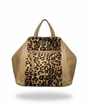 VISONA • Marylin Pony Giaguaro bag - Pony Camel