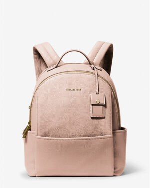 SABLE<br>Sac à dos moyen en cuir grainé - Soft pink