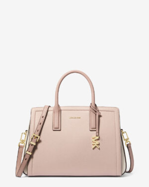 LAILA • Sac de taille moyenne en cuir grainé à couleurs contrastées