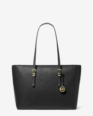 QUINN • Grand cabas en cuir grainé - Black