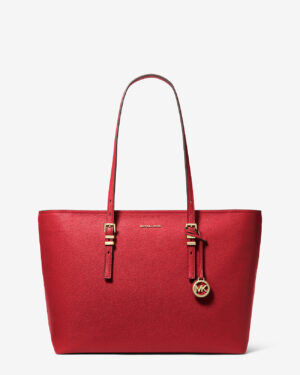 QUINN • Grand cabas en cuir grainé - Crimson