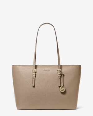 QUINN • Grand cabas en cuir grainé - Bouleau