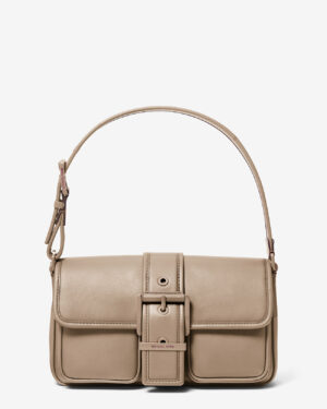 COLBY <br> Sac porté épaule de taille moyenne en cuir - Birch