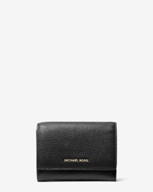 BRYANT <br> Portefeuille moyen en cuir grainé - Noir