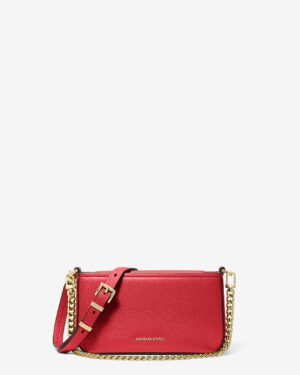 BRYANT <br> Petite pochette convertible en cuir grainé - Crimson