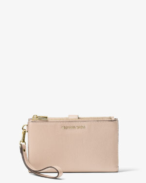 ADELE <br> Portefeuille en cuir pour smartphone - Soft pink