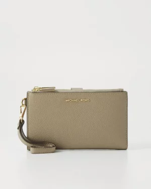 ADELE <br> Portefeuille en cuir pour smartphone - Birch