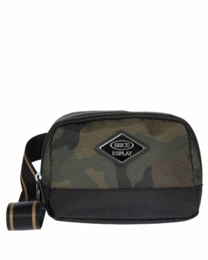 Replay • Sac banane en tissu recyclé • Camouflage vert