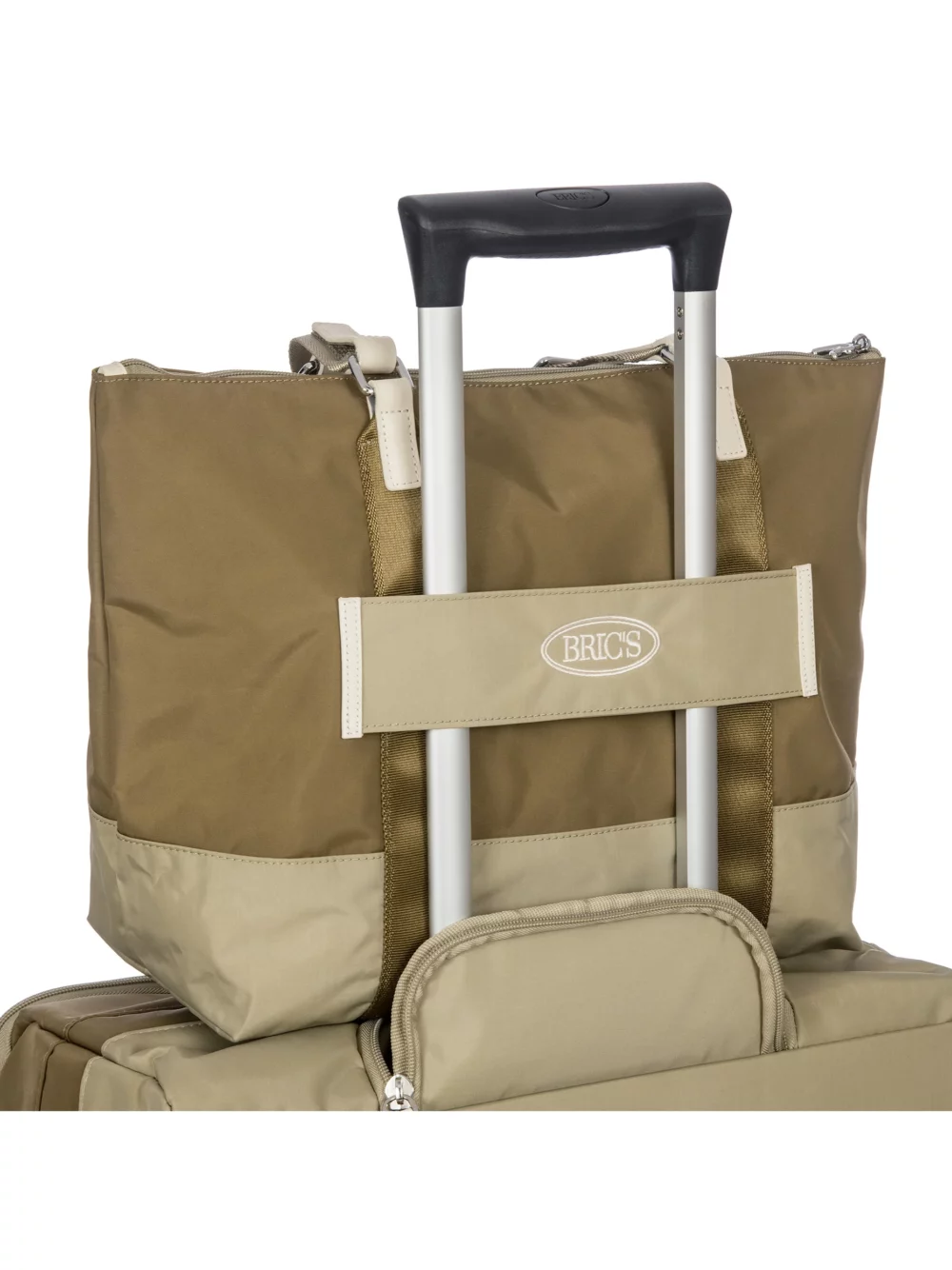 Sac De Voyage BRICS En Cuir Italien, Couleur Crème Et Marron, Format Cabine, Homme Ou Femme