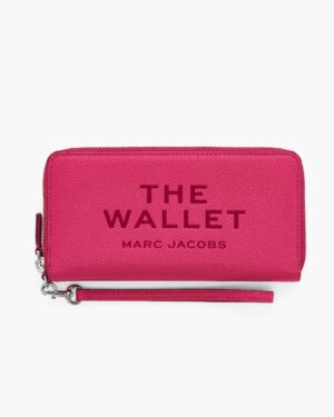 THE LEATHER <br> CONTINENTAL WALLET - Raspberry Pink