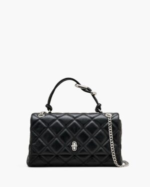 THE QUILTED DUAL CONVERTIBLE SHOULDER BAG - Black