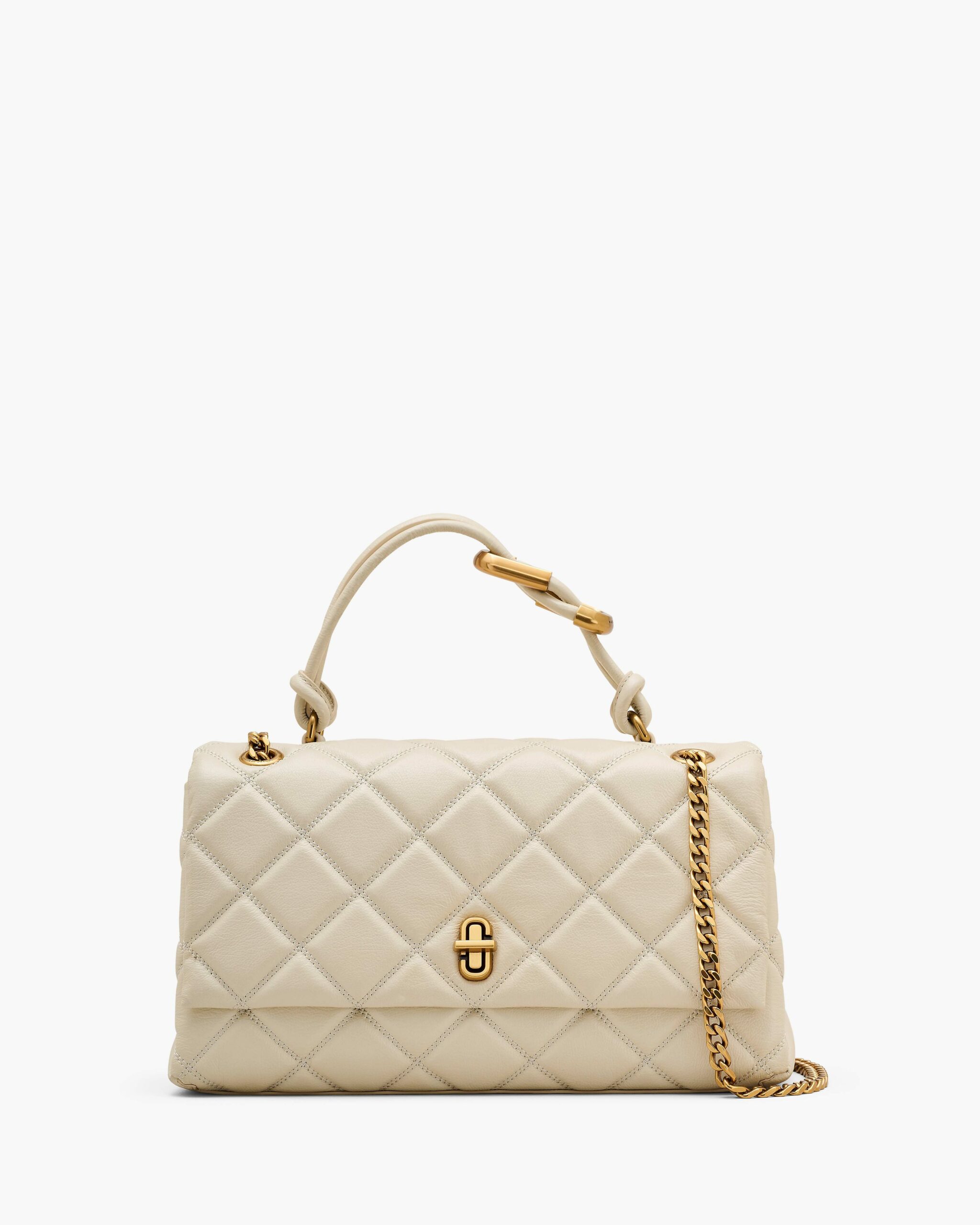 THE QUILTED DUAL CONVERTIBLE SHOULDER BAG - Cloud White