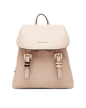 QUINN<br>Sac à dos moyen en cuir grainé - Soft pink