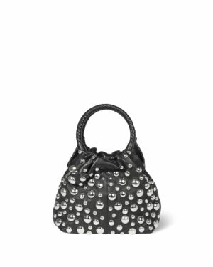 GORDI S • Chèvre Noir Grainé Silver