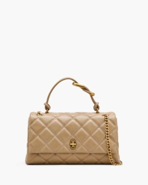 THE QUILTED DUAL CONVERTIBLE SHOULDER BAG - Camel