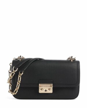 TRIBECA • Petit sac à bandoulière convertible en cuir grainé - Black
