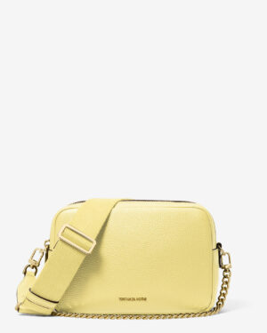 BRYANT • Sac à bandoulière de taille moyenne en cuir grainé - Lemon