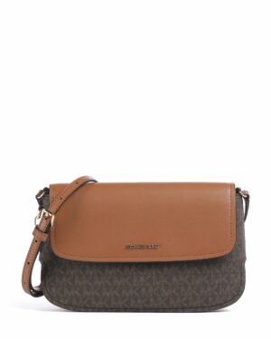 ALICE • Petit sac à bandoulière à logo Signature - Brun/Noisette