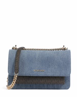 CLAIRE<br>Grand sac porté épaule convertible en toile et cuir