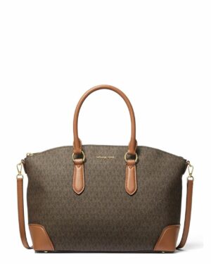 MURPHY • Sac à main large à logo signature - Brun/Noisette