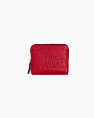 THE LEATHER MINI COMPACT WALLET - True Red
