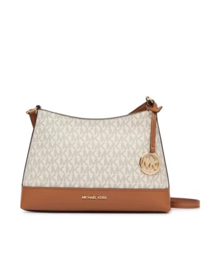 ANDIE • Sac à bandoulière à logo signature - Vanille/Noisette
