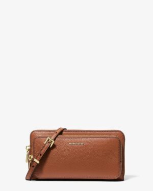 JET SET • Grand sac à bandoulière convertible en cuir grainé