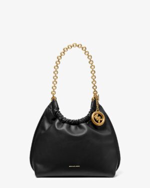 INDIE • Pochette de taille moyenne en cuir - Black