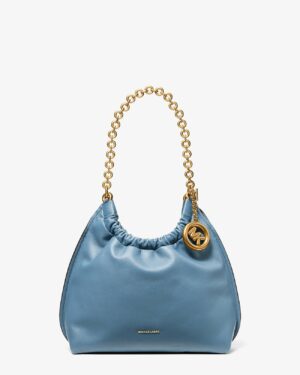 INDIE • Pochette de taille moyenne en cuir - Chambray